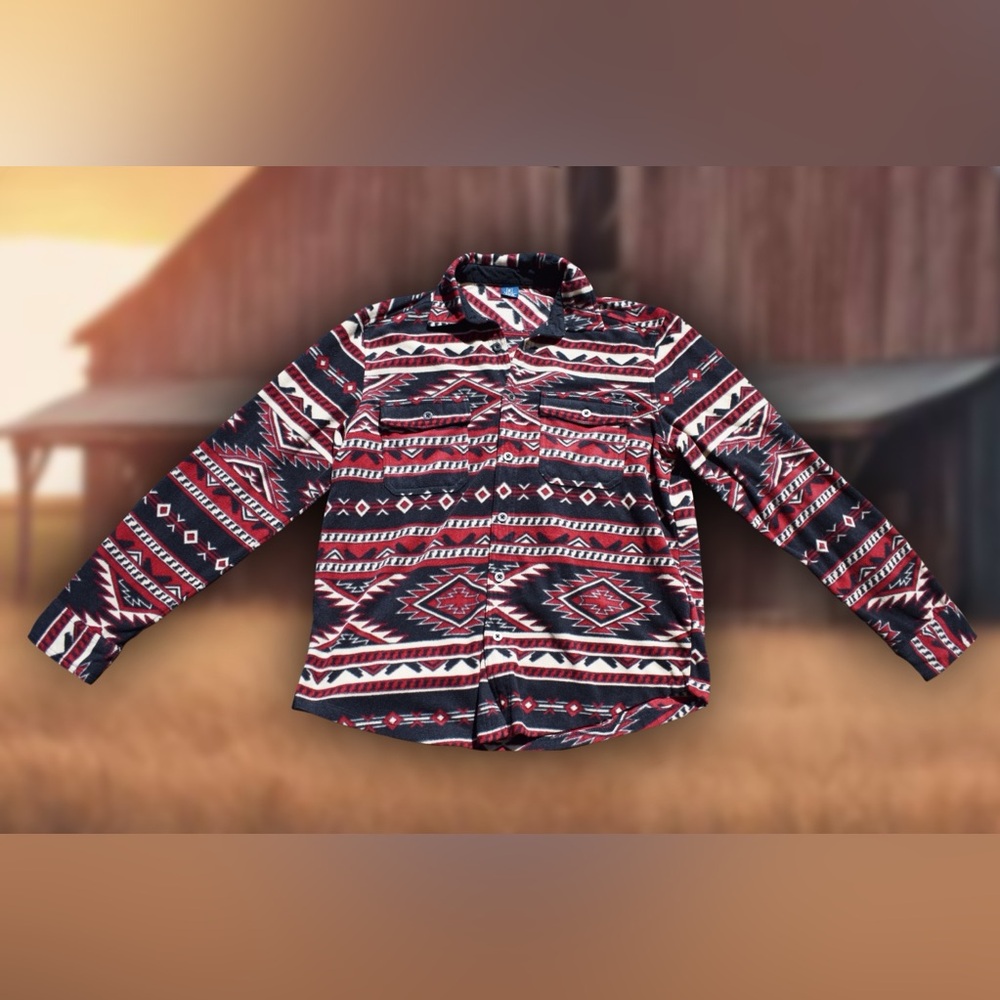 George Micro Fleece Button-Up Sz Men’s M